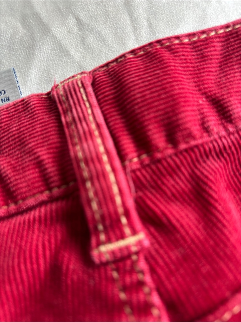 Old Navy Red Corduroy Pants 2005 Y2K vintage - Picture 10 of 10